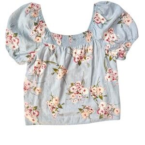 Floral Puff Sleeve Top